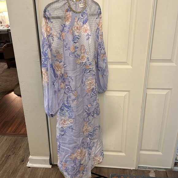 ZIMMERMANN Postcard midi dress size 0= US 2/4 *light discoloration spots on back - Picture 6 of 15